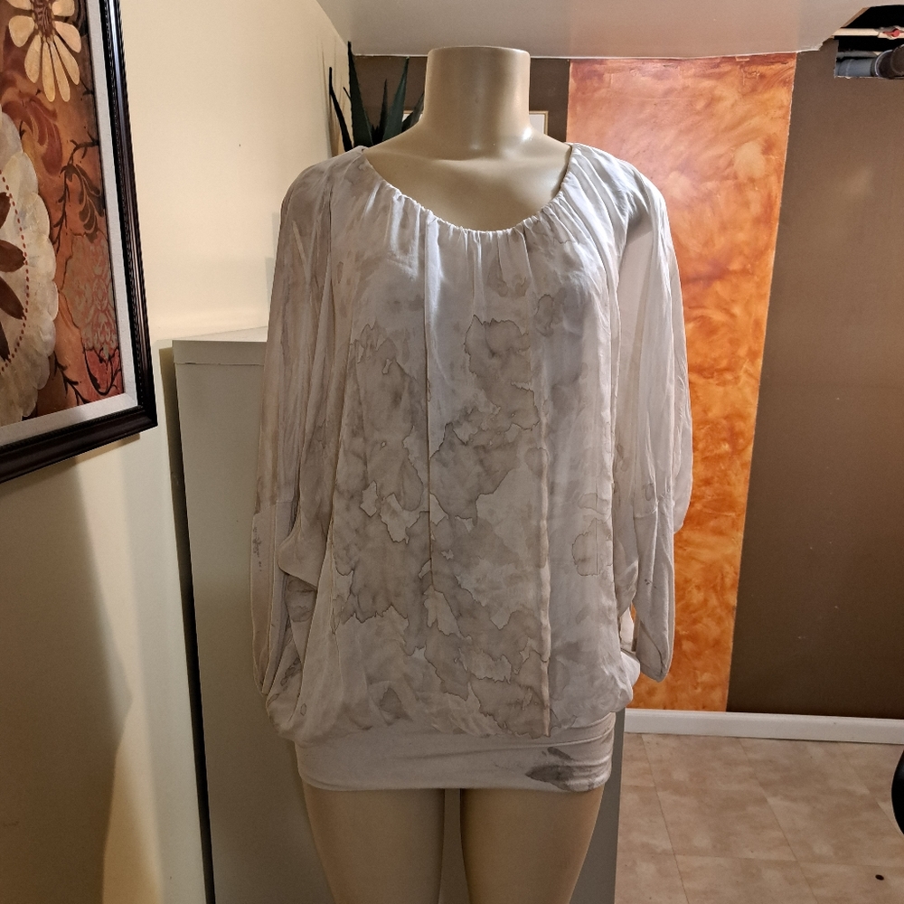 M made in Italy silk blouse XS